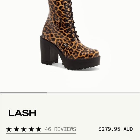 🆕ROC🖤Lash Tan/leopard platform boots! Black lace ups! Australia! size: 37 NIB! 7 - Picture 11 of 16